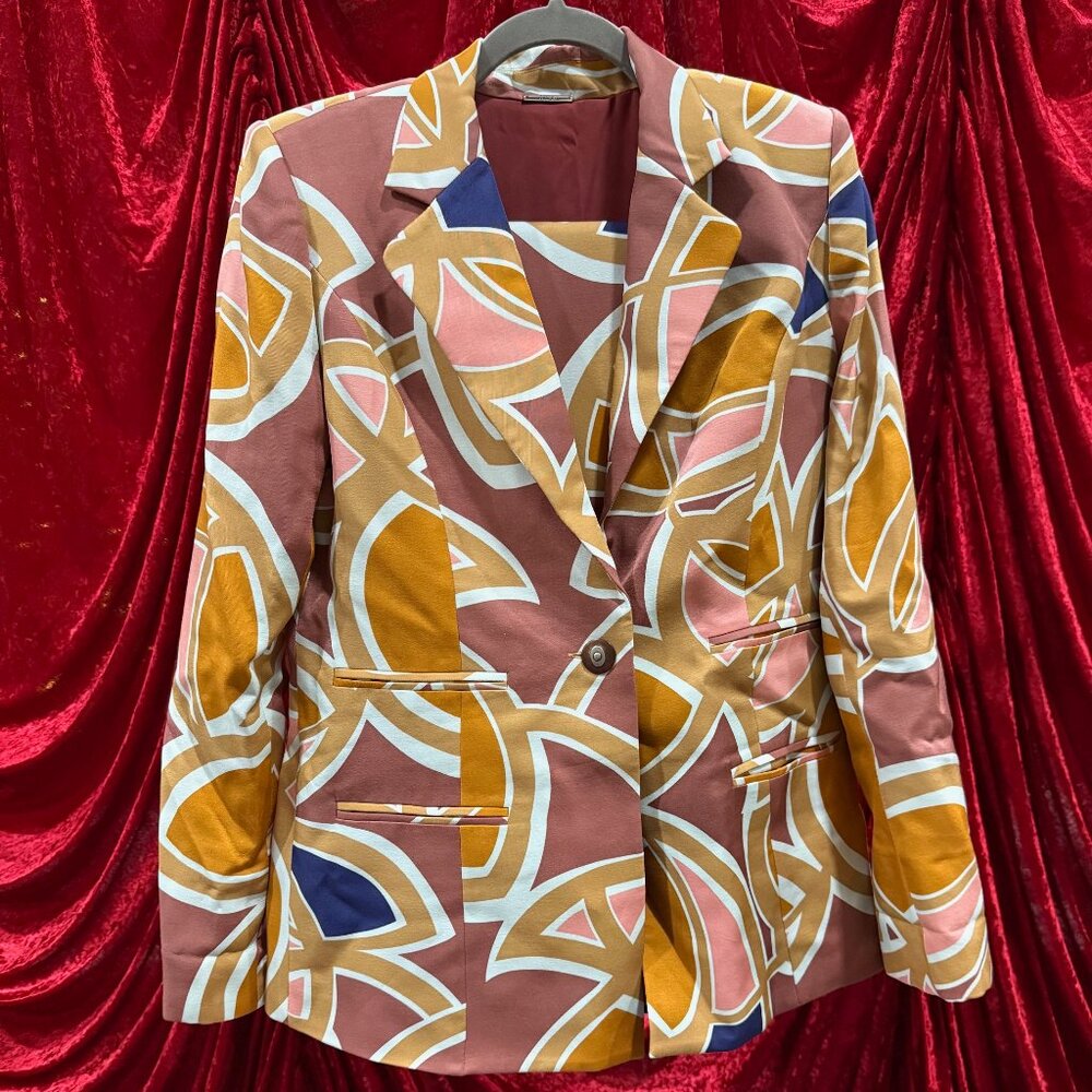 Alexis Solari Abstract Twill Suit Set